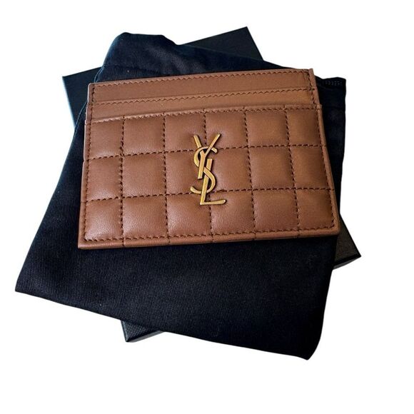 NWT YSL Cassandre Quilted Leather Card Holder - Picture 2 of 5